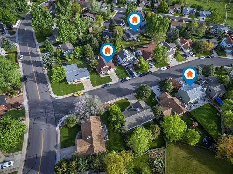 Homes in your area map
